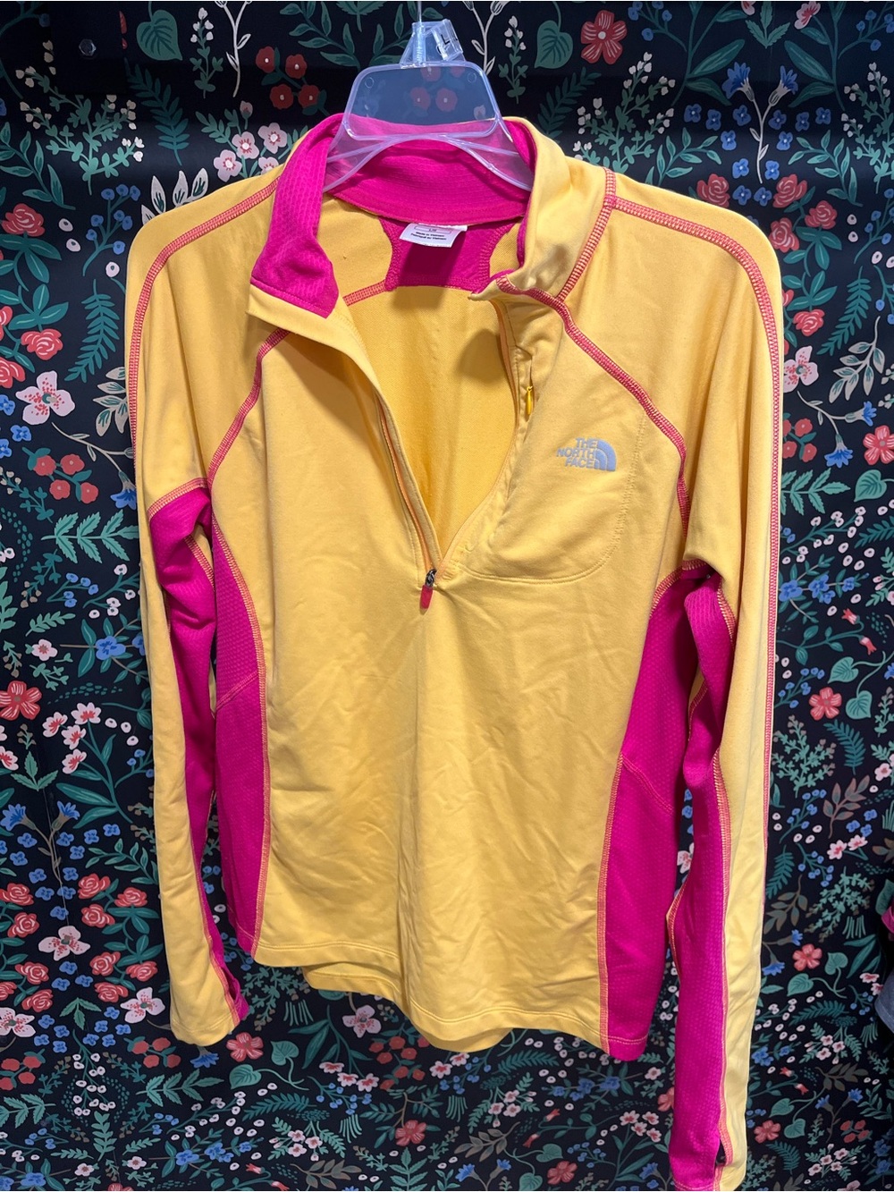 The North Face Yellow & Hot Pink Half-Zip Active Pullover